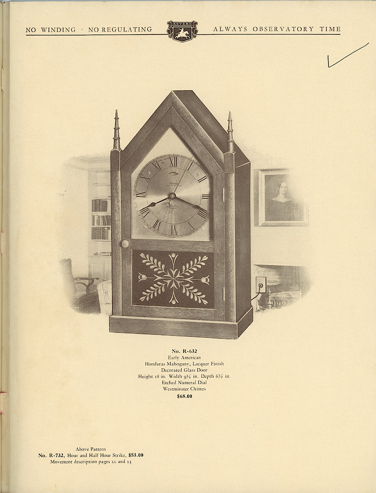 1930 Revere Clocks Catalog > 95. 1930 Revere Clocks Catalog; page 95