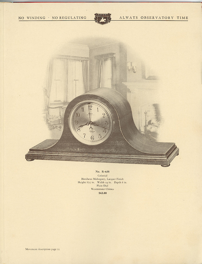 1930 Revere Clocks Catalog > 99. 1930 Revere Clocks Catalog; page 99