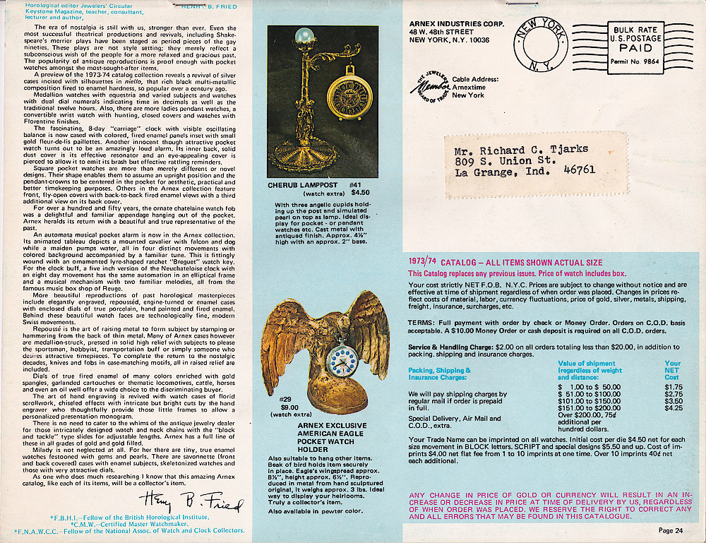 Arnex Brings Back the Past, Collectors Catalog 1973 - 74 > 24