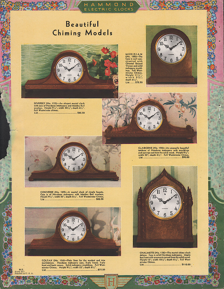 Hammond color clock catalog > 1930s-p2
