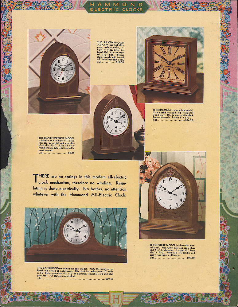 Hammond color clock catalog > 1930s-p4
