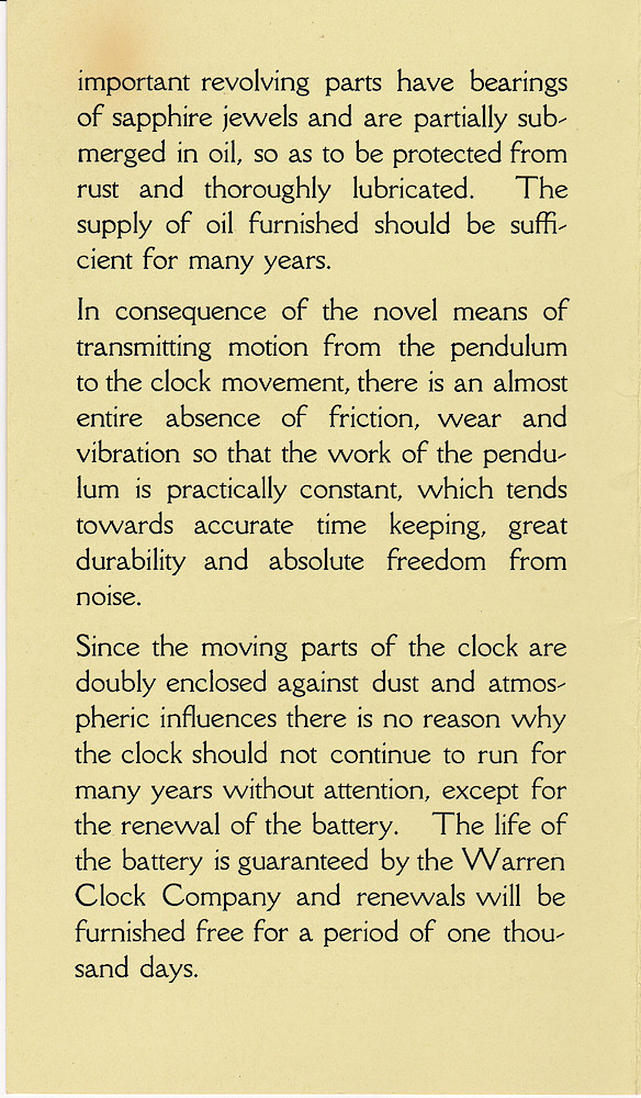 The Story of the Warren Electric Clock > 3