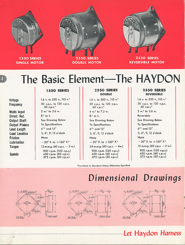 Haydon Timing Motors and Apparatus > 4