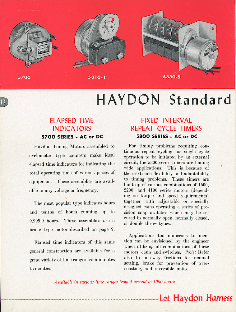 Haydon Timing Motors and Apparatus > 12