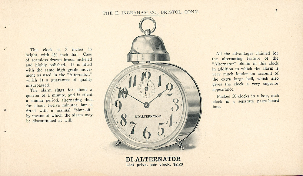 Clocks - The E. Ingraham Company, Bristol, Conn. U.S.A. > 7