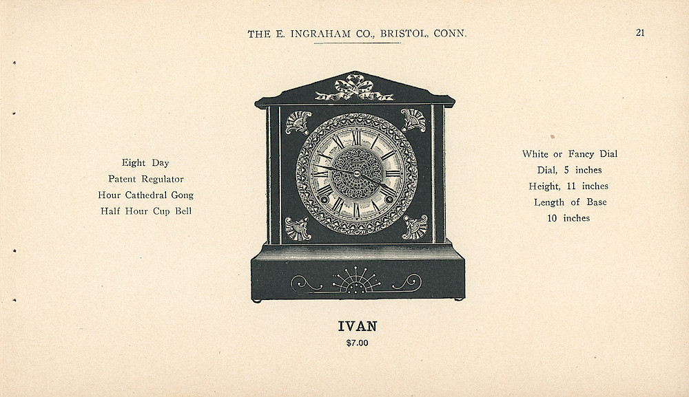 Clocks - The E. Ingraham Company, Bristol, Conn. U.S.A. > 21