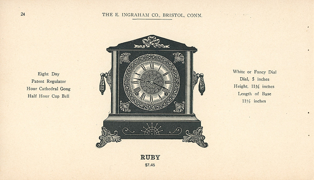 Clocks - The E. Ingraham Company, Bristol, Conn. U.S.A. > 24