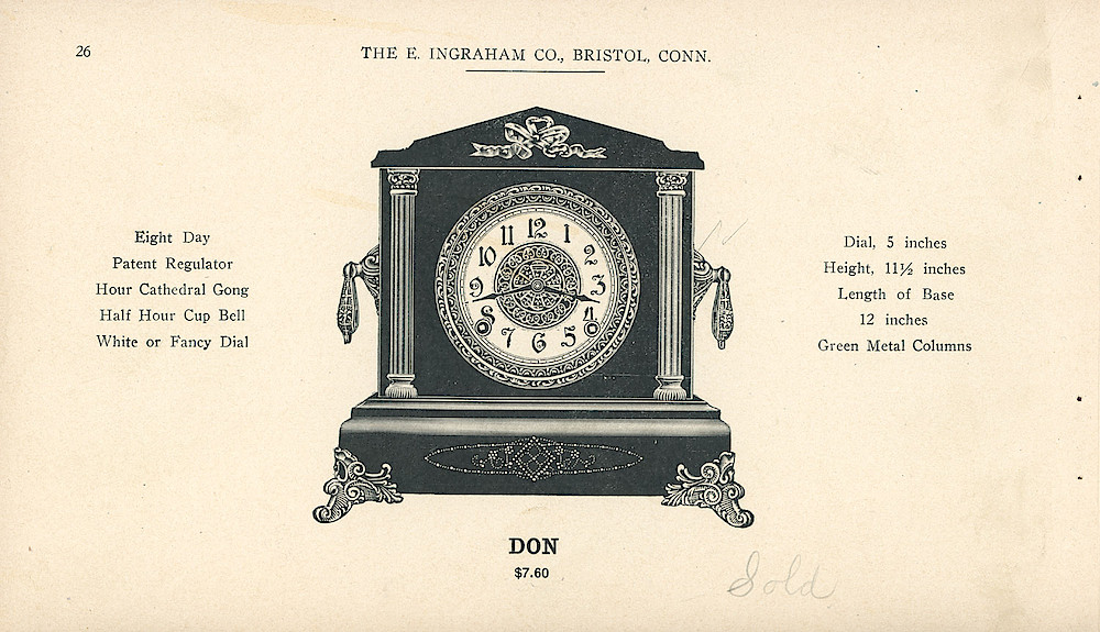Clocks - The E. Ingraham Company, Bristol, Conn. U.S.A. > 26
