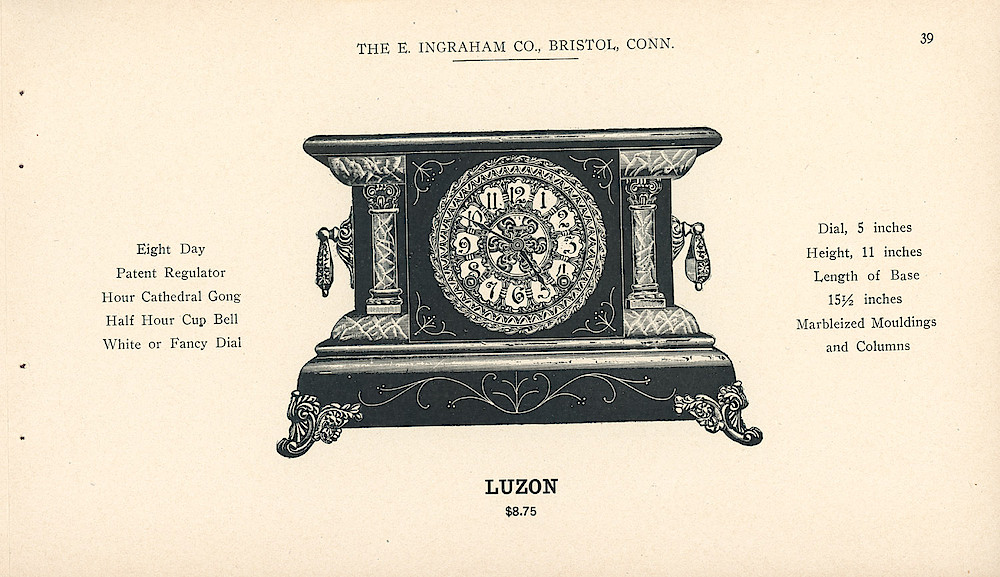 Clocks - The E. Ingraham Company, Bristol, Conn. U.S.A. > 39
