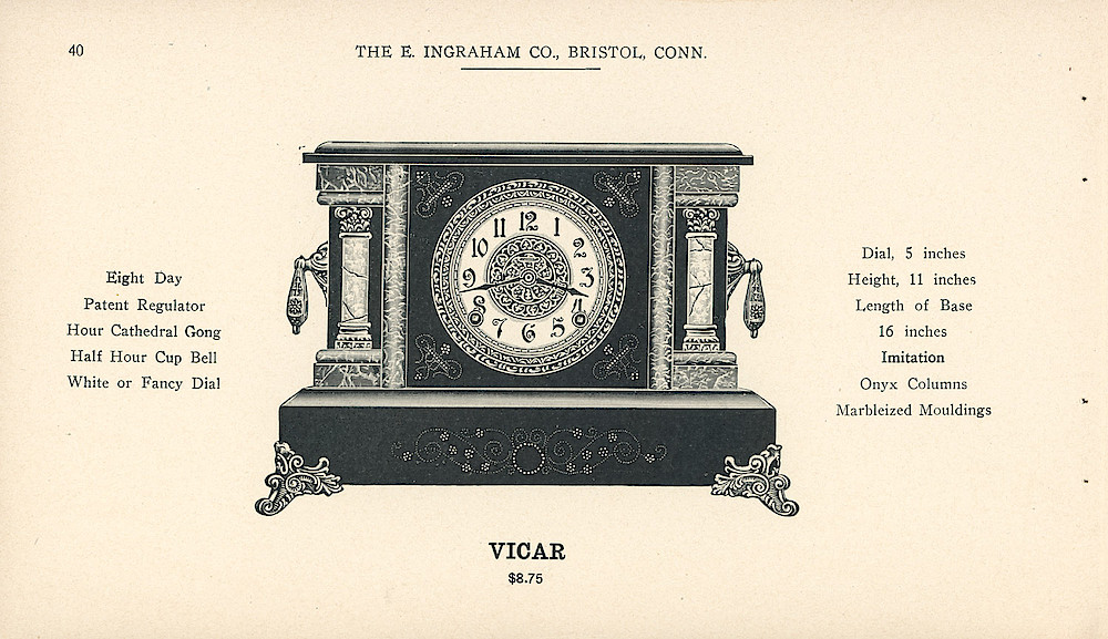 Clocks - The E. Ingraham Company, Bristol, Conn. U.S.A. > 40