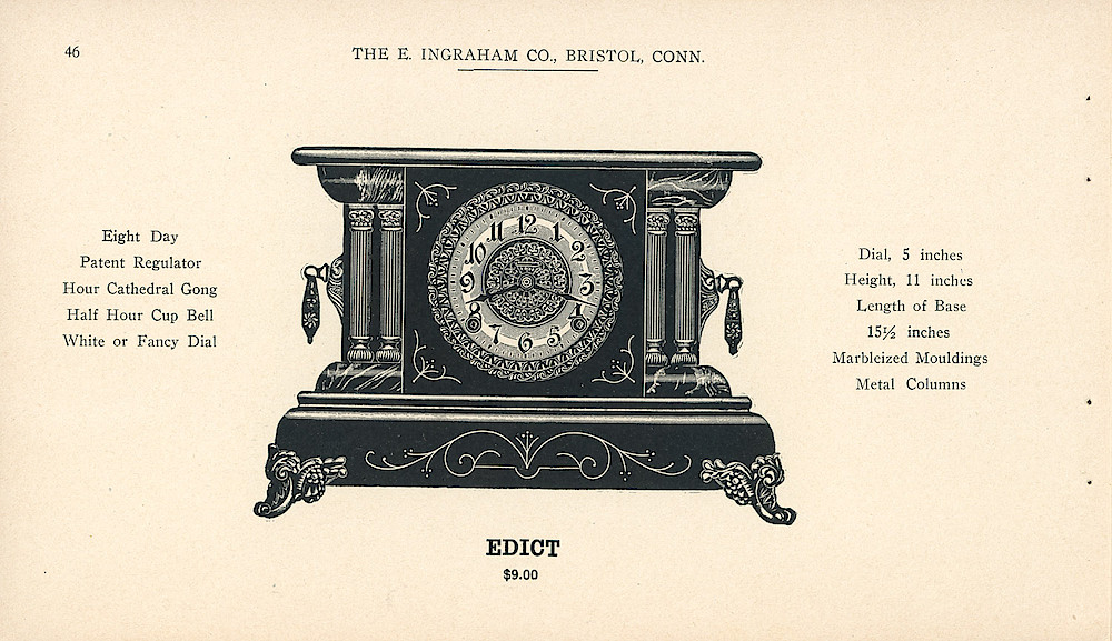 Clocks - The E. Ingraham Company, Bristol, Conn. U.S.A. > 46