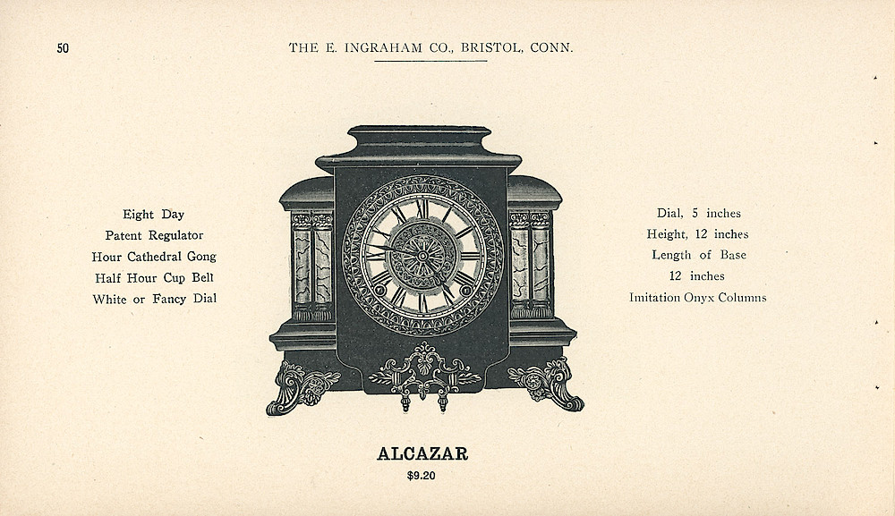 Clocks - The E. Ingraham Company, Bristol, Conn. U.S.A. > 50
