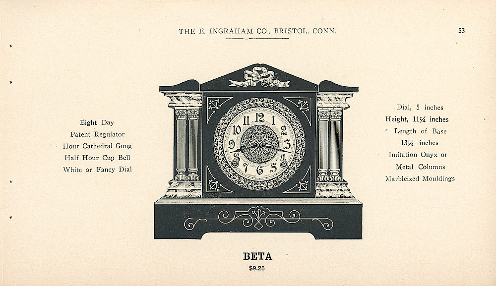 Clocks - The E. Ingraham Company, Bristol, Conn. U.S.A. > 53