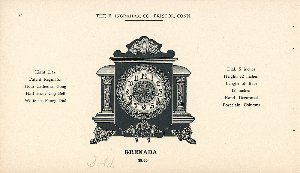 Clocks - The E. Ingraham Company, Bristol, Conn. U.S.A. > 54