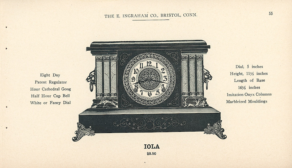 Clocks - The E. Ingraham Company, Bristol, Conn. U.S.A. > 55