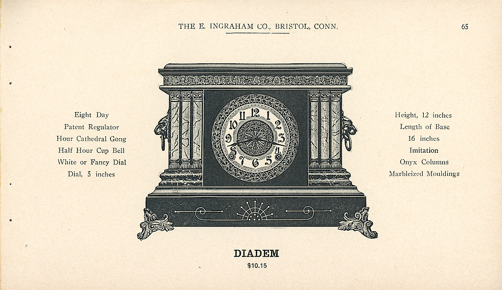 Clocks - The E. Ingraham Company, Bristol, Conn. U.S.A. > 65