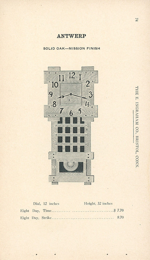 Clocks - The E. Ingraham Company, Bristol, Conn. U.S.A. > 74