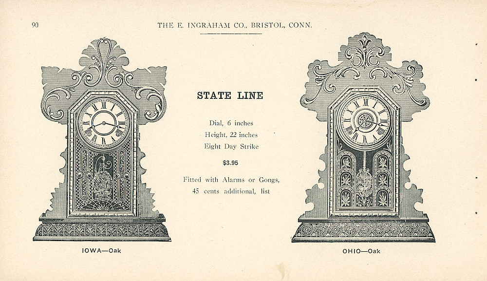 Clocks - The E. Ingraham Company, Bristol, Conn. U.S.A. > 90