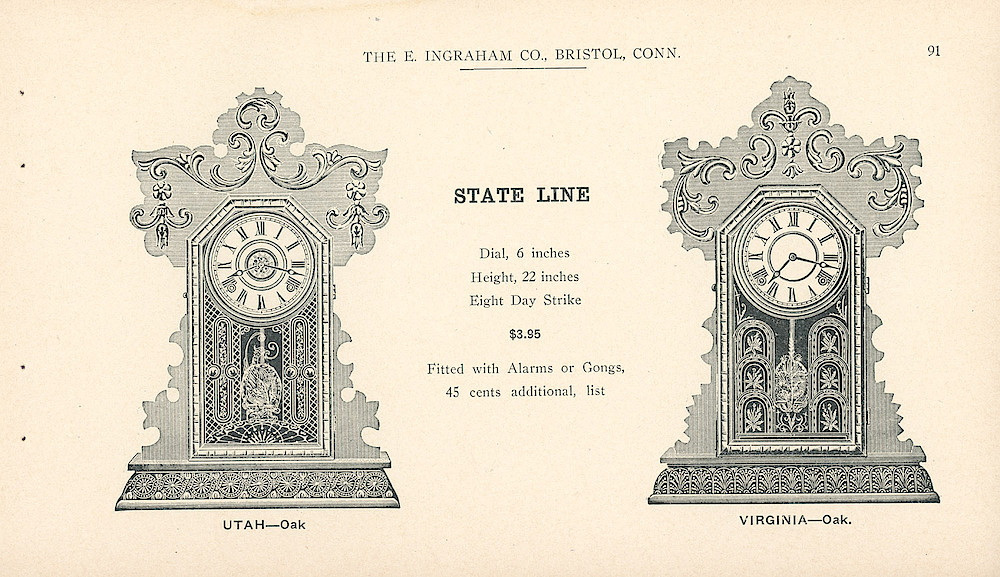 Clocks - The E. Ingraham Company, Bristol, Conn. U.S.A. > 91