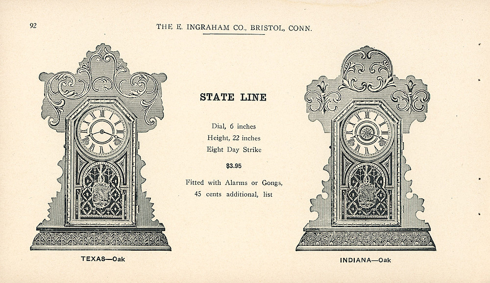 Clocks - The E. Ingraham Company, Bristol, Conn. U.S.A. > 92