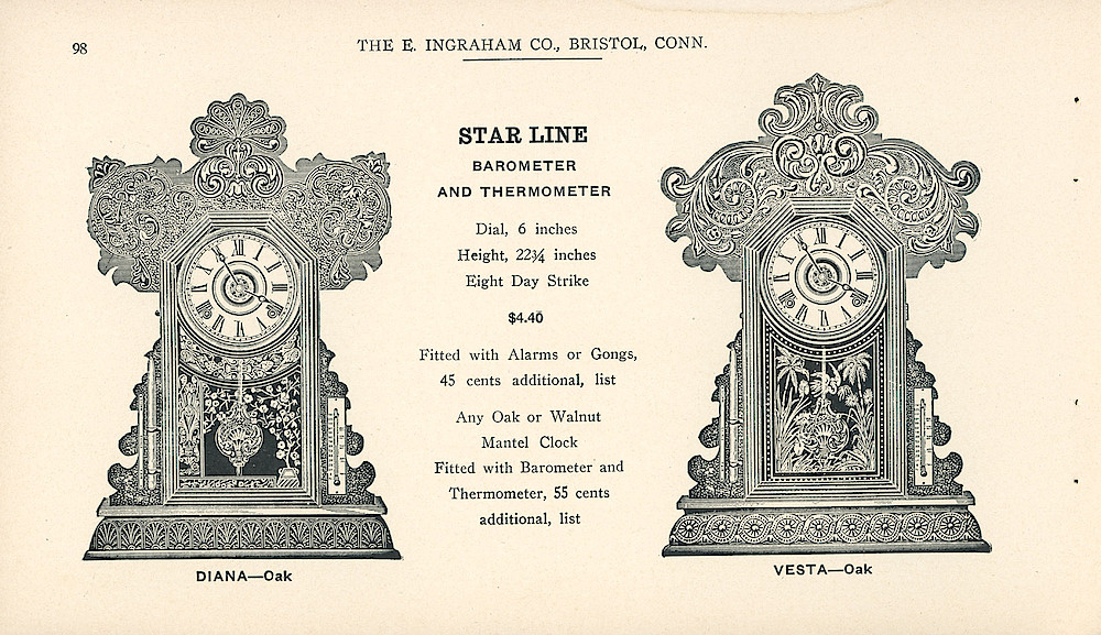 Clocks - The E. Ingraham Company, Bristol, Conn. U.S.A. > 98