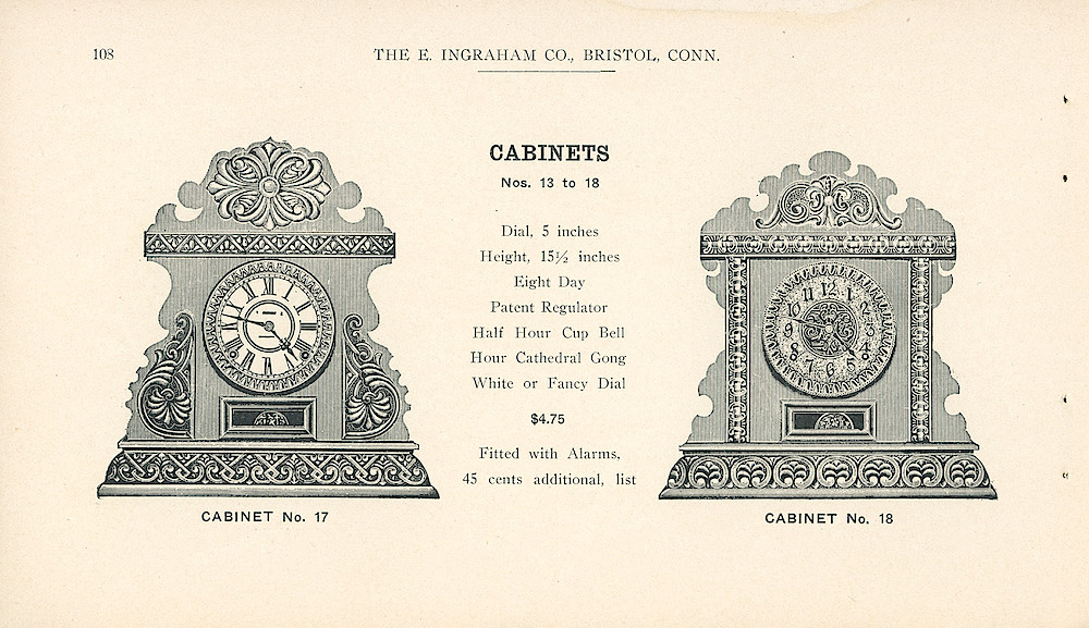 Clocks - The E. Ingraham Company, Bristol, Conn. U.S.A. > 108