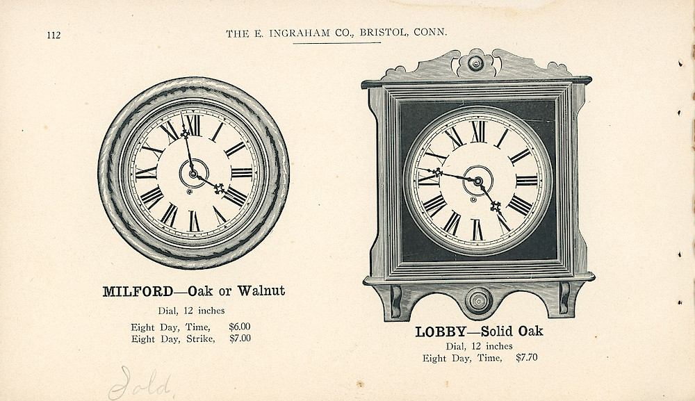 Clocks - The E. Ingraham Company, Bristol, Conn. U.S.A. > 112