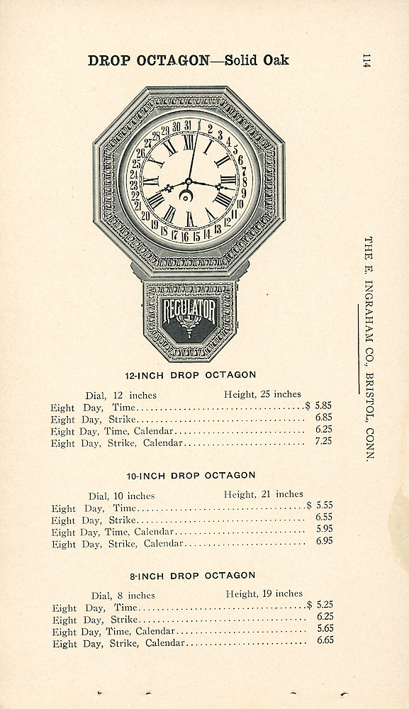 Clocks - The E. Ingraham Company, Bristol, Conn. U.S.A. > 114