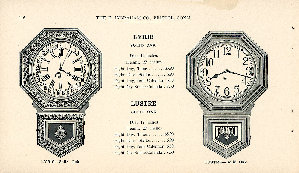 Clocks - The E. Ingraham Company, Bristol, Conn. U.S.A. > 116