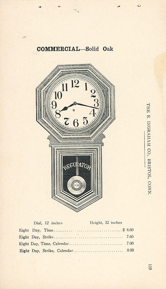 Clocks - The E. Ingraham Company, Bristol, Conn. U.S.A. > 119