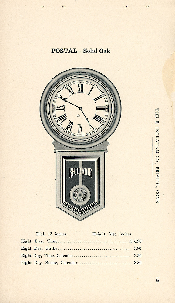 Clocks - The E. Ingraham Company, Bristol, Conn. U.S.A. > 121