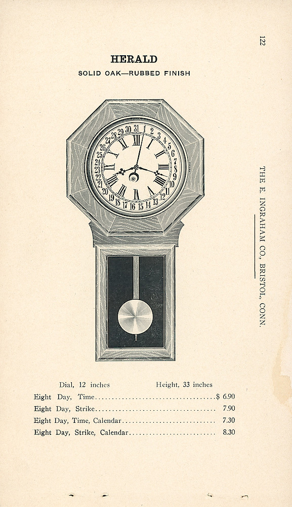 Clocks - The E. Ingraham Company, Bristol, Conn. U.S.A. > 122