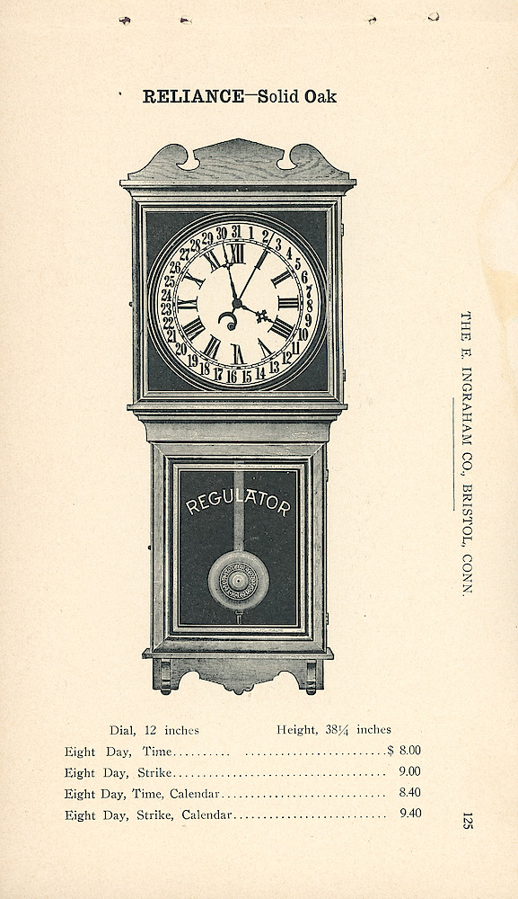 Clocks - The E. Ingraham Company, Bristol, Conn. U.S.A. > 125