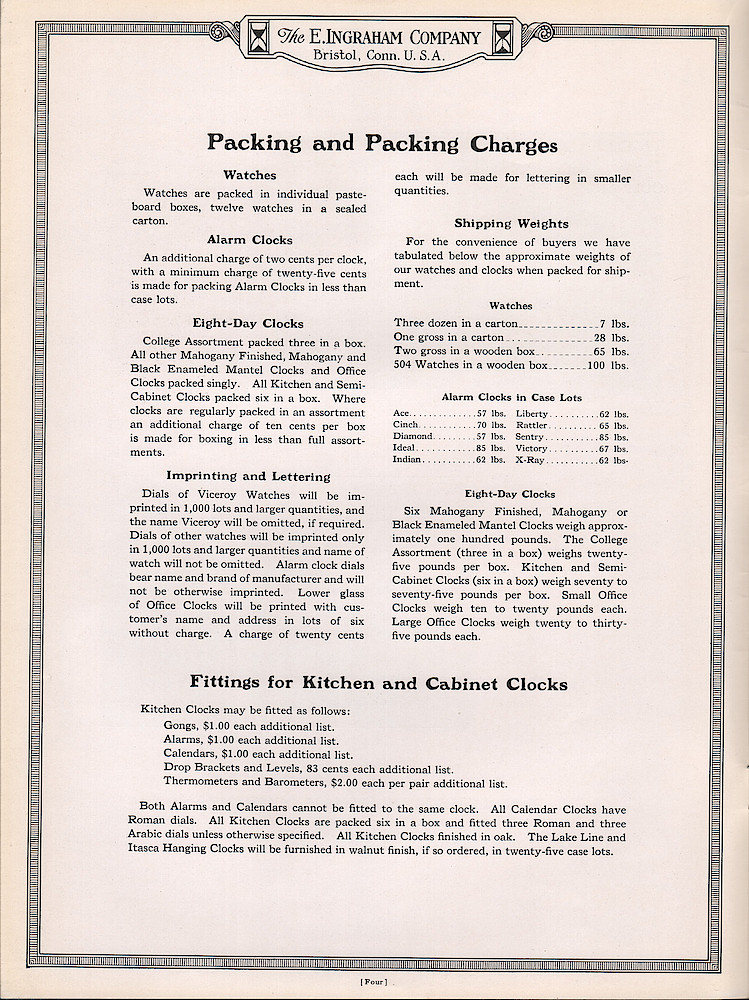 Ingraham Watches and Clocks 1923 - 1924 > 4