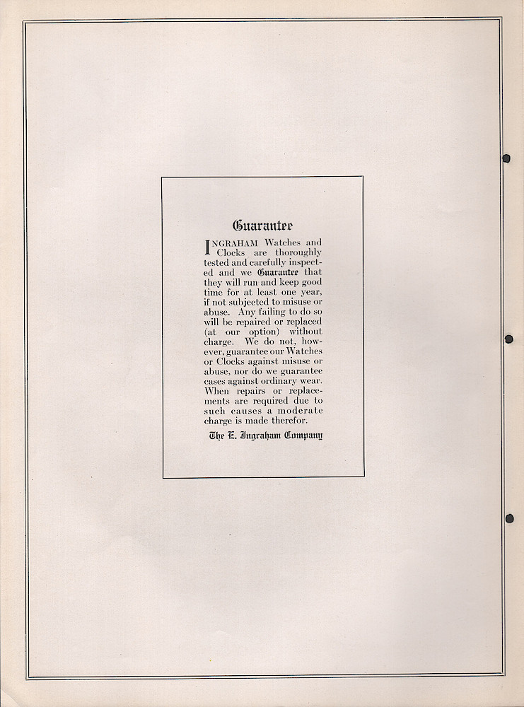 Ingraham Watches and Clocks, 1923. > 4