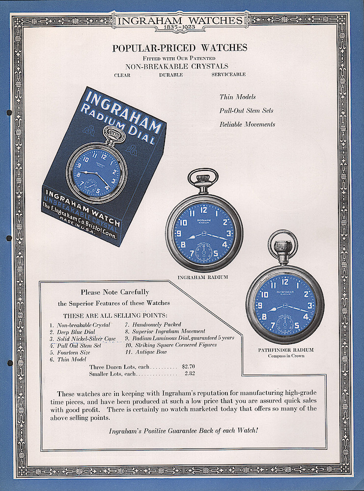 Ingraham Watches and Clocks, 1923. > 5