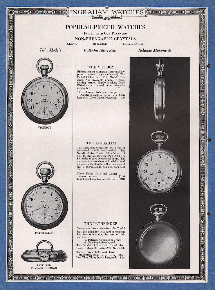 Ingraham Watches and Clocks, 1923. > 6