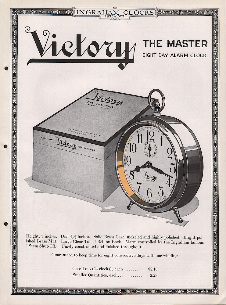 Ingraham Watches and Clocks, 1923. > 9