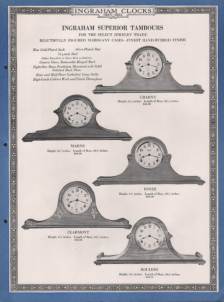 Ingraham Watches and Clocks, 1923. > 13