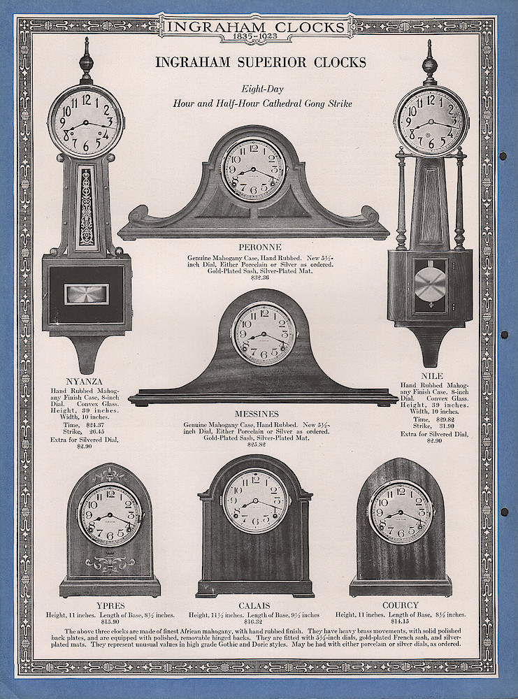 Ingraham Watches and Clocks, 1923. > 14