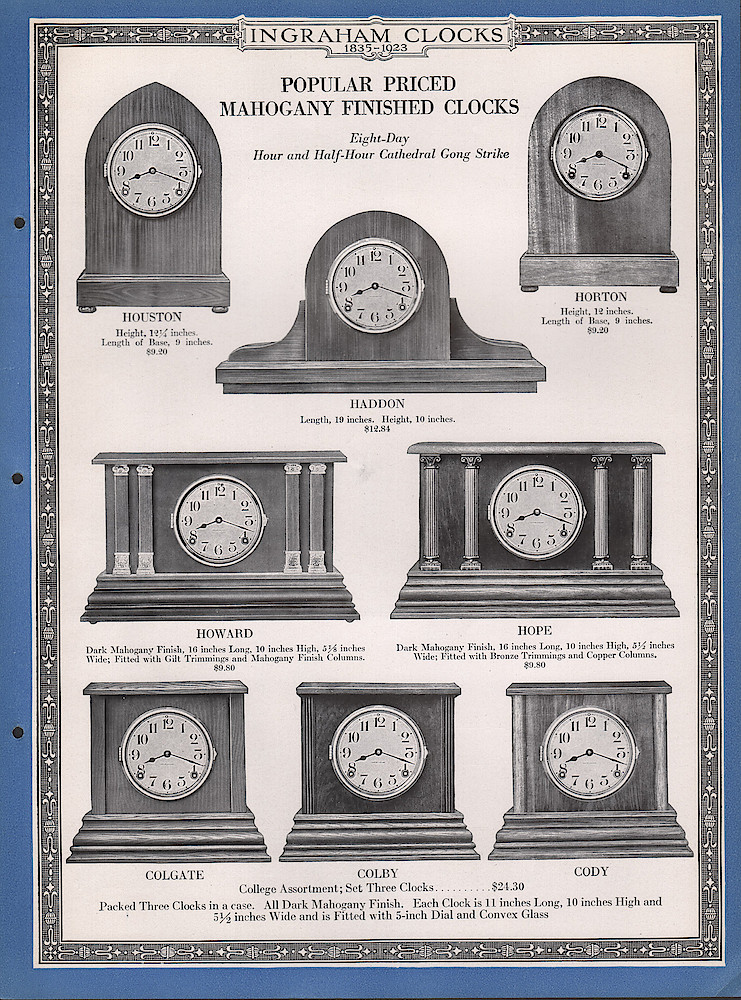 Ingraham Watches and Clocks, 1923. > 15