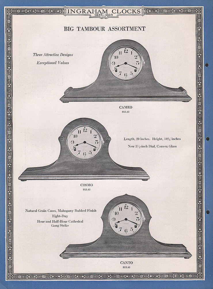 Ingraham Watches and Clocks, 1923. > 16