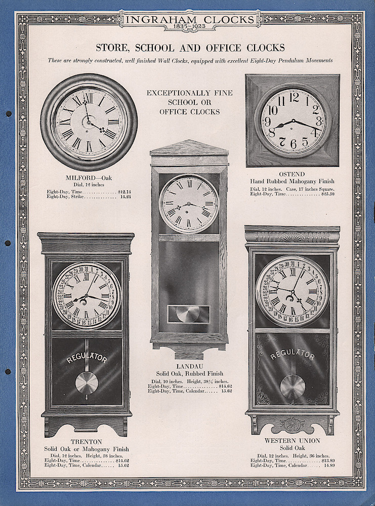 Ingraham Watches and Clocks, 1923. > 19