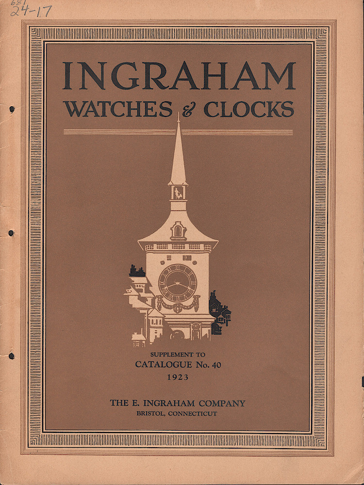 Ingraham Watches and Clocks, 1923. > Front Cover