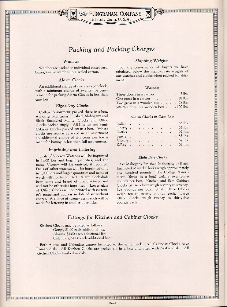 Ingraham Watches and Clocks, 1925 - 1926 > 4