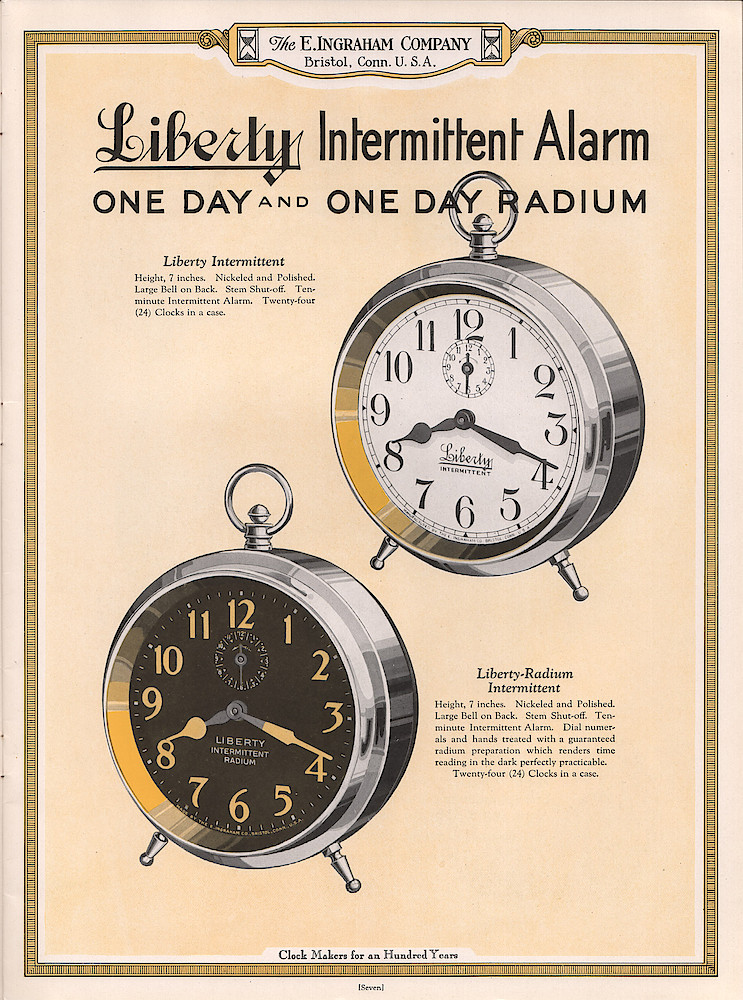 Ingraham Watches and Clocks, 1925 - 1926 > 7
