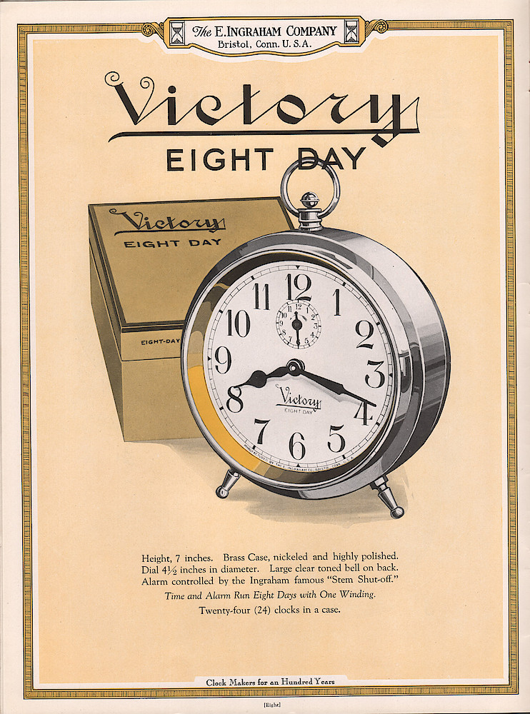 Ingraham Watches and Clocks, 1925 - 1926 > 8
