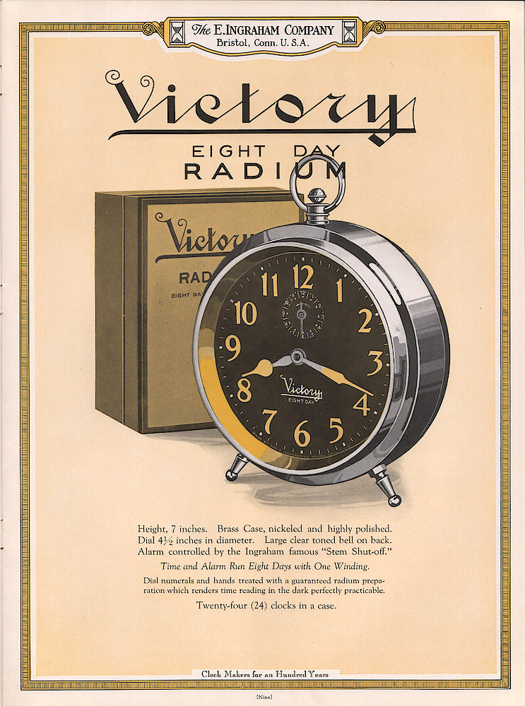 Ingraham Watches and Clocks, 1925 - 1926 > 9