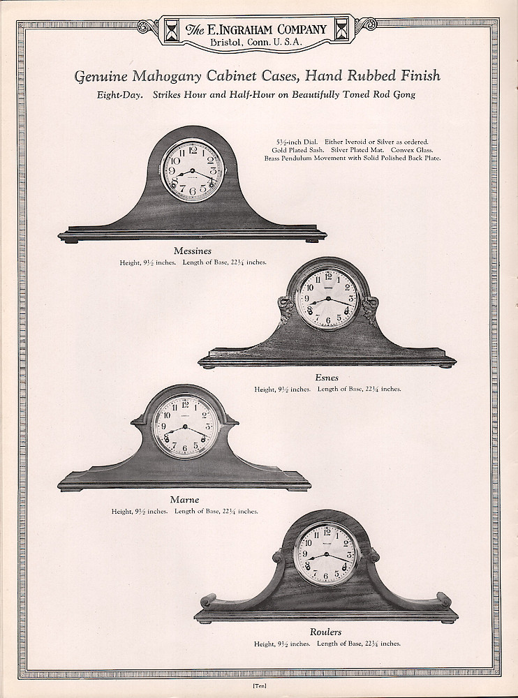 Ingraham Watches and Clocks, 1925 - 1926 > 10