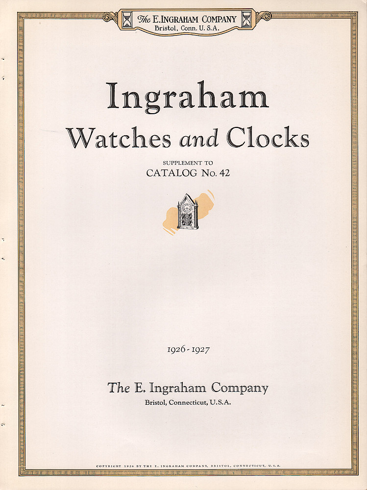 Ingraham Watches and Clocks, 1926 - 1927 > 1